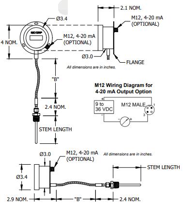 Drawings Digital Remote Reading Thermometer