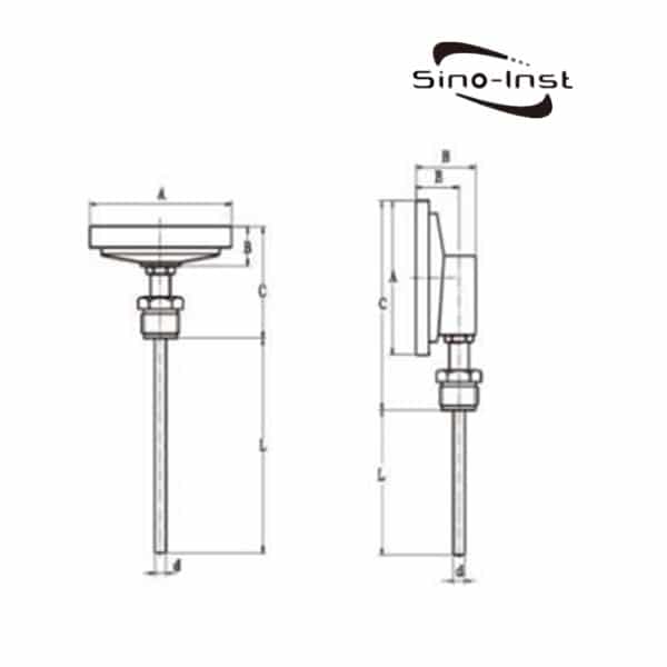 Bimetallic thermometer