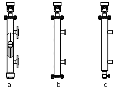 Insert the top of the magnetostrictive level gauge probe 