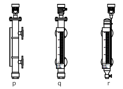 Magnetostrictive level gauge with magnetic flap display