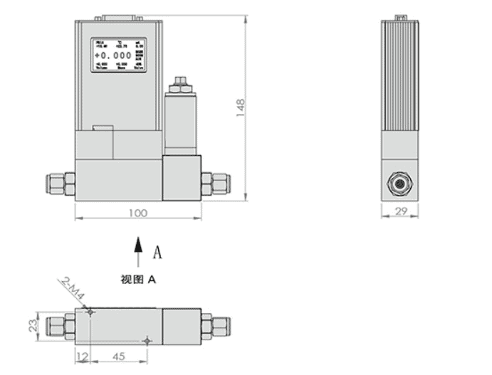 Liquid mass flow controller 26 Liquid-mass-flow-controller-Dimensions