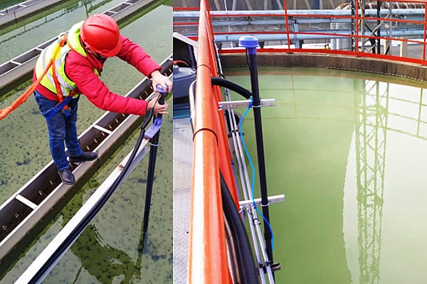 Ultrasonic Sludge level sensor 13 Ultrasonic sludge interface instrument installation