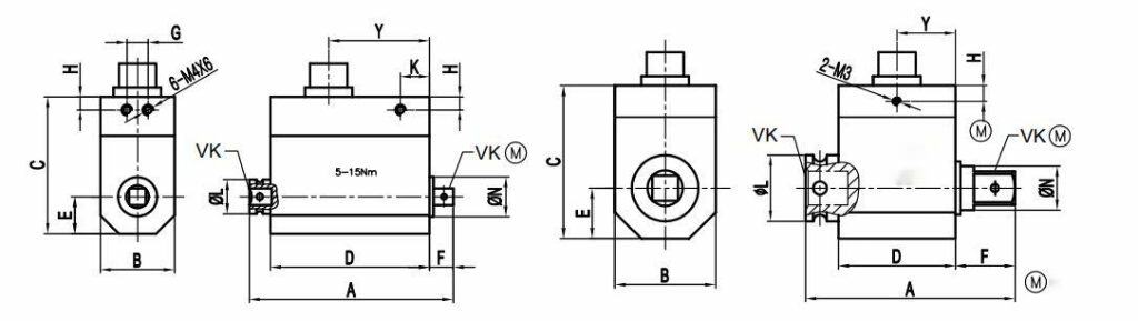 1010 Dynamic Rotary Torque Sensor  Dimensions