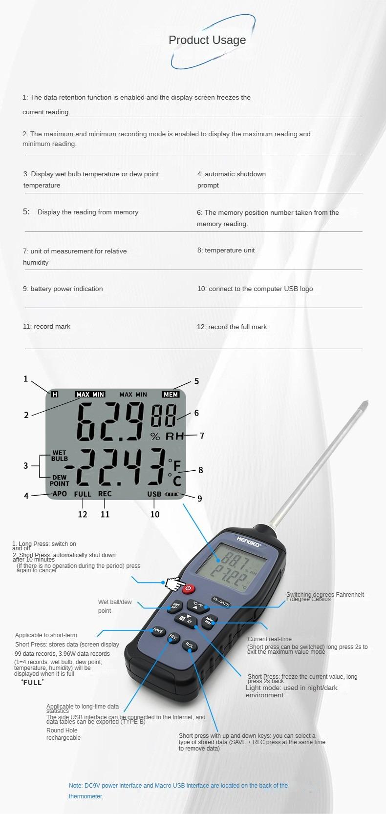 便携式露点仪 8 Portable Dew Point Meter details