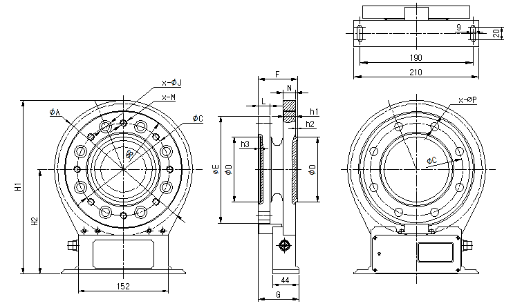 SI-T40B Digital Torque Transducer-Non-Contact-No Bearings 2 T40B Digital Torque Transducer Dimensions